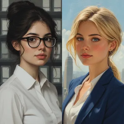 Linda and Monique, fictional adult intern characters